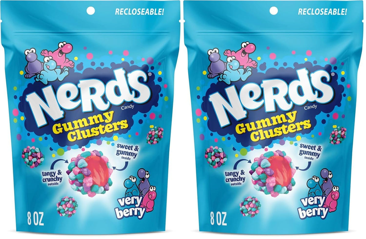 Nerds Very Berry / 8 Ounce (Pack of 2) / Bag Gummy Candy