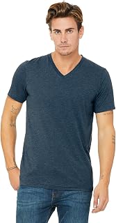 BELLA+CANVAS Bella + Canvas Unisex Triblend Short-Sleeve V-Neck T-Shirt 2XL STEEL BLU TRBLND