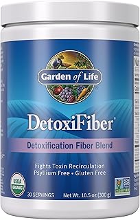 Garden of Life Organic DetoxiFiber Unflavored Fiber Powder, 30 Servings