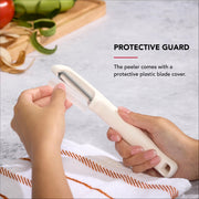 Vegetable Peeler by KitchenAid – 7.9-Inch (Pack of 12), Plastic, Porcelain White, Pack of 12, Model KHA112OHPNA