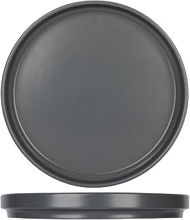 Cosy & Trendy Set of 6 Stoneware Dessert Plates, Grey, Diameter 19.5 cm