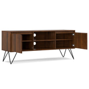 SIMPLIHOME Walnut Veneer / 60 inch / Low TV Stand Television Stands & Entertainment Centers