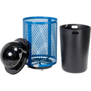 Global Industrial Blue / Industrial / 36.0 gallons Trash, Recycling & Compost