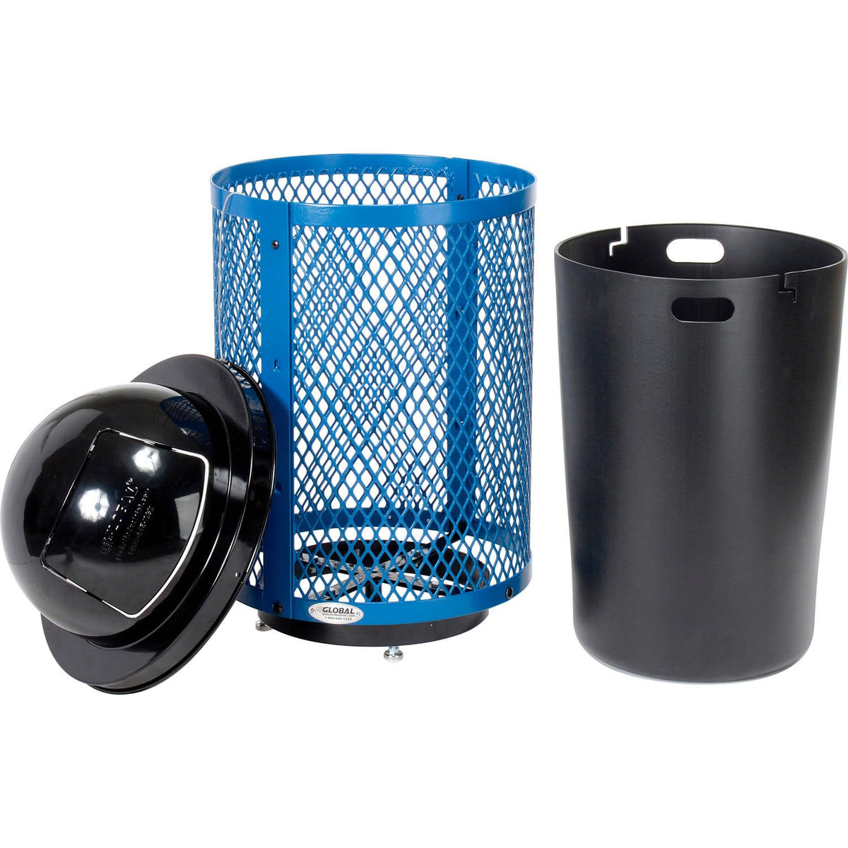 Global Industrial Blue / Industrial / 36.0 gallons Trash, Recycling & Compost