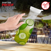 Plastic Juice Carafe with Lids Set of 72 32oz Clear Carafes for Drinks Water Milk Pantry Storage and Mimosa Bar by Stock Your Home – 32 ounces, Model Stock Your Home 3382_Case