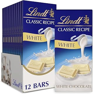 Lindt CLASSIC RECIPE White Chocolate Candy Bar, 4.4 oz., 12 Pack