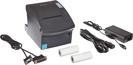 Bixolon SRP-350PLUSII Monochrome Thermal Receipt Printer with Serial and USB Interface, 250 mm/s Print Speed, 180 dpi Print Resolution, 72 mm Print Width, 24V DC, Black