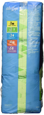 Maxi Long Without Wings - 6 Pack by Always – 42 Count, Cotton, Pack of 42, Model 037000281597