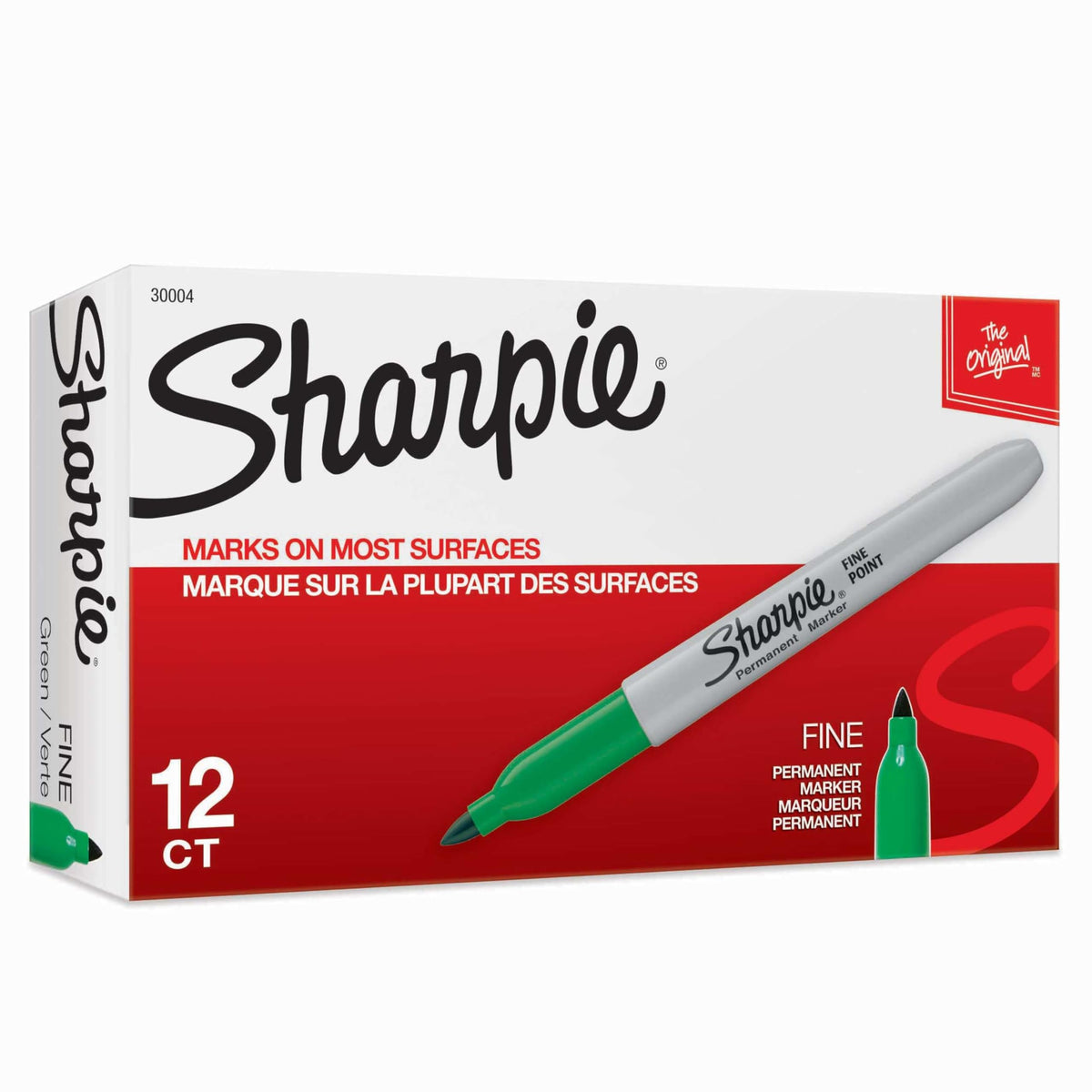 Sharpie Green / 1 Count (Pack of 12) / Fine Permanent Markers