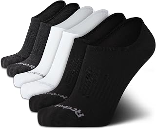 Reebok Mens No Show Socks Performance Cushioned Comfort Ankle Socks 6 Pack