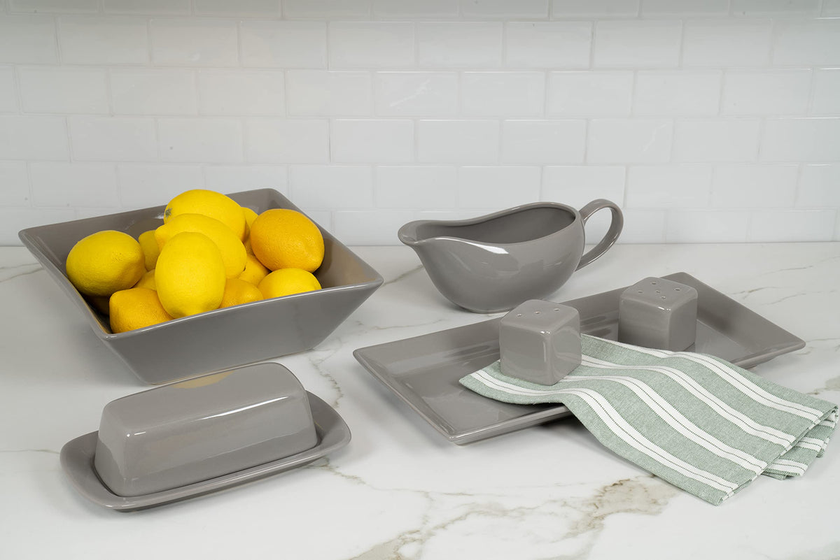 10 Strawberry Street Gray / 40 PC / 1 Dinnerware Sets
