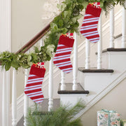 Tokforty Candy Cane Christmas Stockings, 19 Inch, 12 Pack Red and White