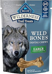 Blue Buffalo Wilderness Large Dog Dental Chews, Grain-Free, 10 oz