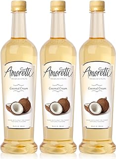 Amoretti Premium Coconut Cream Syrup 750ml 3 Pack