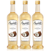 Premium Coconut Cream Syrup 750ml 3 Pack by Amoretti – 25.4 Fl Oz (Pack of 3), Pack of 3