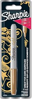 Sharpie Metallic Permanent Markers | Fine Point for Bold Details | Gold | 1 Marker Pen