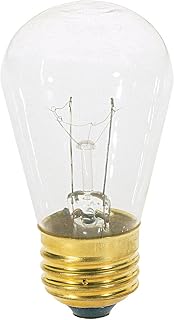 Satco S3965 130V Medium Base 11-Watt S14 Light Bulb, Clear