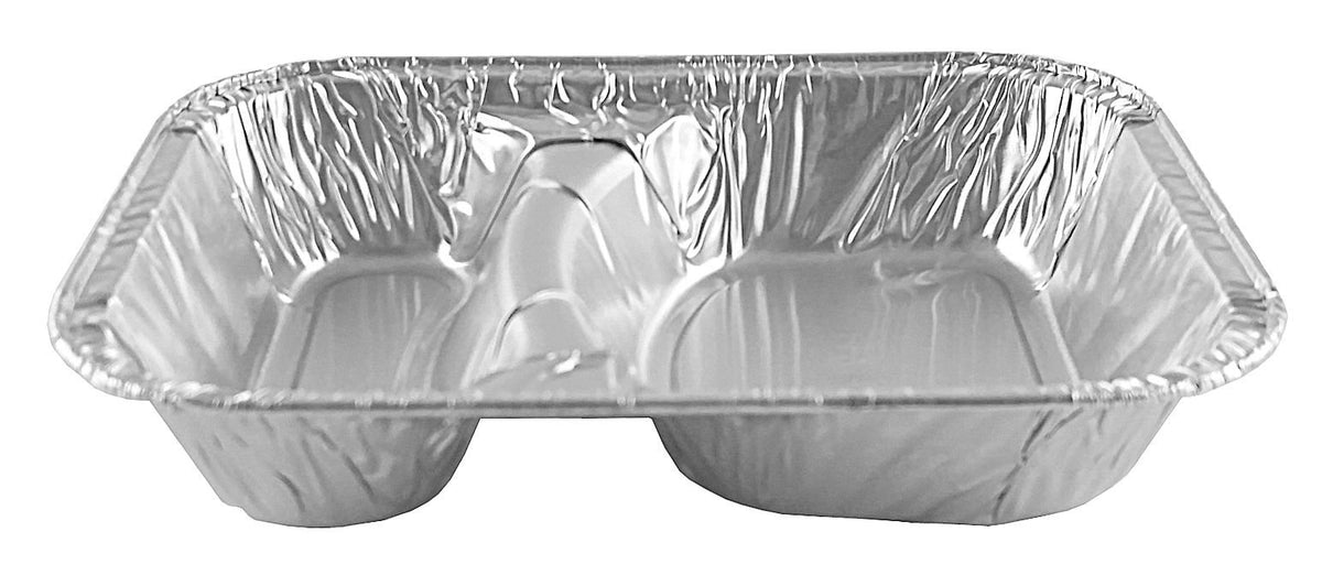 Hamburger Container Tray Disposable School Feeding Pan (pack of 25) by Handi-Foil – Aluminum, Model 4101-30-1000