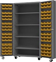 Durham Mobile Cabinet, 96 Bins, 4 Shelves