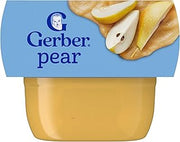 Gerber Stage 1 Pear Puree Baby Food, 2 Oz, 16 Pack