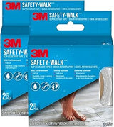 3M Safety-Walk 2 in x 15 ft Clear Anti-Slip Tape, Self-Adhesive, Long-Lasting Grip for Wet Areas, Clear, 2 Inch (Pack of 2)