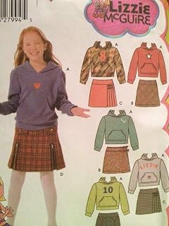 Simplicity 4972 Lizzie McGuire Girls Skirts Knit Top Sewing Pattern Size Size 8 1/2 - 16 1/2