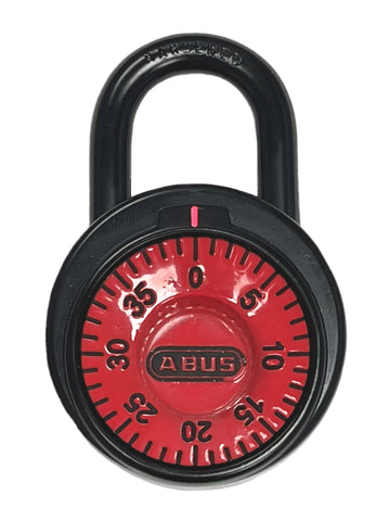 78 by 50 Red Dial Combination Padlock by ABUS – Alloy Steel, Red, Model 78812