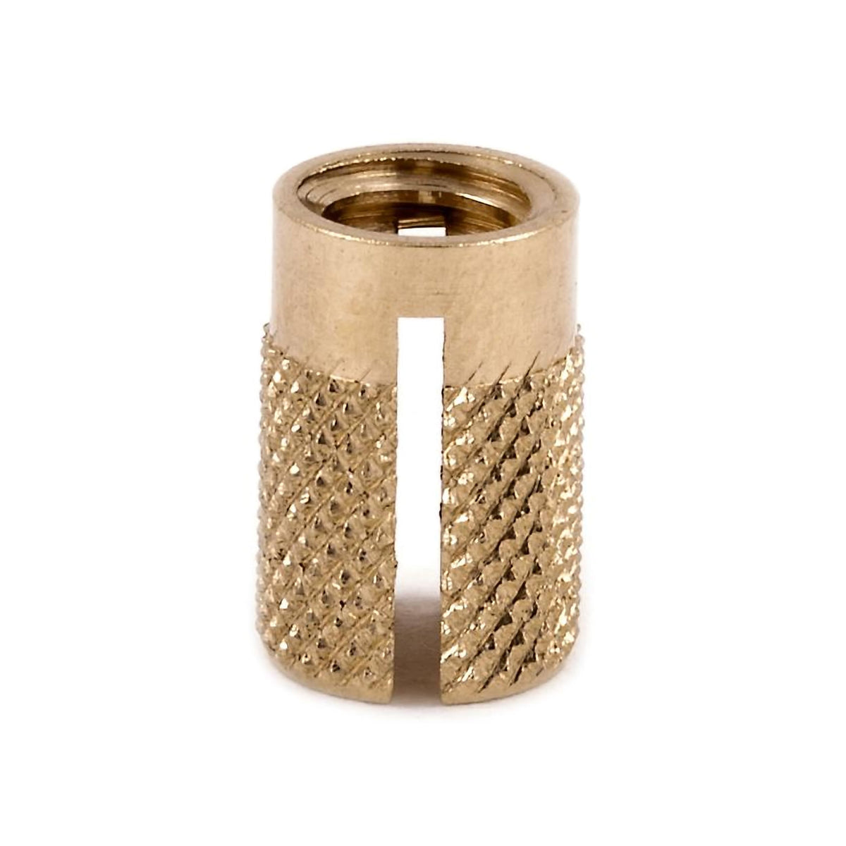 E-Z LOK 1/4-20 Pack of 25 / 1/4-20 / Brass Press-In Inserts