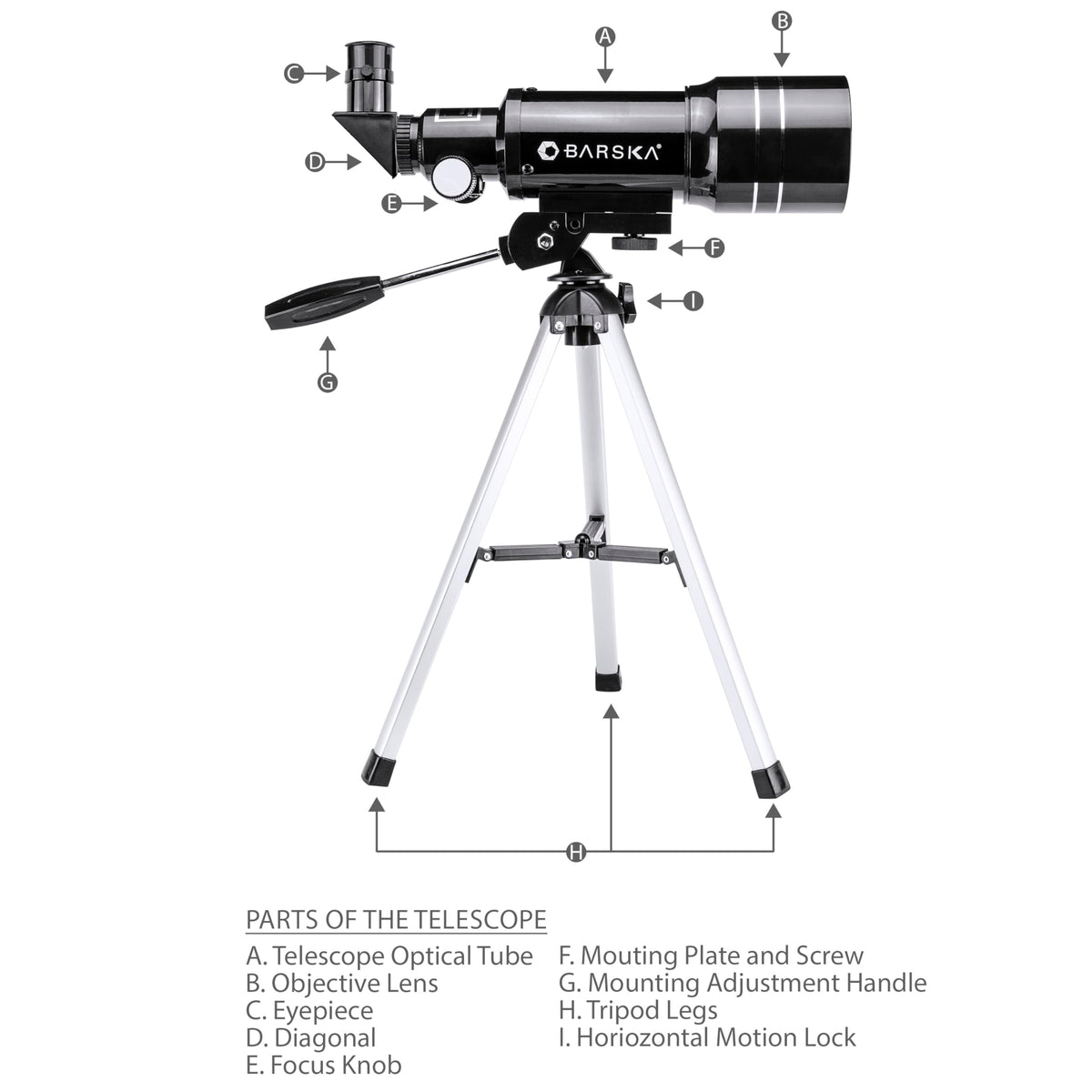 Barska Black / One Size / 225x30070 Refractors