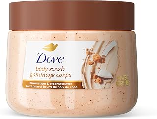 Dove Brown Sugar and Coconut Butter Body Scrub Exfoliates and Deeply 15 oz