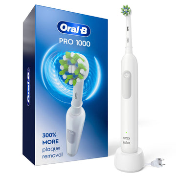 Pro Rechargeable Electric Toothbrush by Oral-B – 1 Count (Pack of 1), White, Model 1000