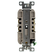 Commercial Tamper Duplex Receptacle by Hubbell – Metal, Black