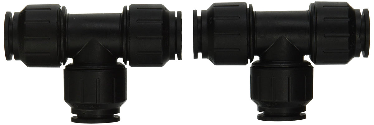 Tee, 3/4" CTS, Black (Pack of 2) by John Guest – Copper,Lead,Pex,Cpvc, Copper,Pack Of, Pack of 2, Model PEI0228E