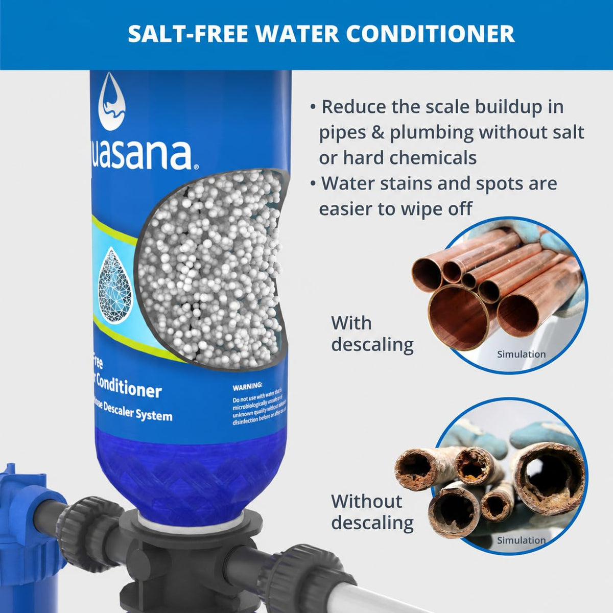 Aquasana UV Purifier / 7 x 13 x 18.5 inches / Chrome Whole House Water Treatment Systems