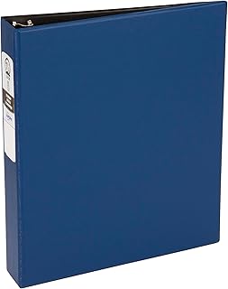 Avery Standard 3 Ring Binder, 1.5" Round Rings, 1 Blue Binder