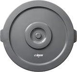 Winco Gray Waste Container Round Lid | Secure fit, Stackable, Great for Kitchens, Dining Areas and Back-of-house Cleanup