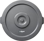 Winco Gray Waste Container Round Lid | Secure fit, Stackable, Great for Kitchens, Dining Areas and Back-of-house Cleanup