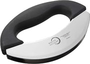 Mercer Culinary Double Blade Rocking Mezzaluna Knife with Handle, 7 Inch, Stainless Steel