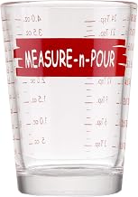 Tablecraft H1433T Measuring Cup Measure-N-Pour, 4 oz, Clear