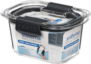Sistema 55105 Brilliance TRITAN Food Storage Container, 380 ml, Clear with Grey Clips and Seal