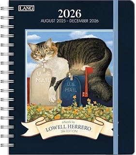 Lang, American Cat Deluxe 2026 Planner, 8.25'' X 9.5'', Weekly Calendar with Stapled Binding