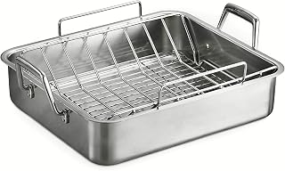 Tramontina 16.5-Inch Stainless Steel Deep Roasting Pan with Rack