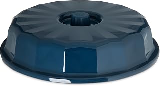 DINEX DX9400B50 Plastic Tropez High Temperature Reusable Entree Dome, 9-1/2" Diameter x 2-1/4" Height, Midnight Blue, 9.5" Length, 9.5" Width, 6" Height, Dark Blue (Pack of12)