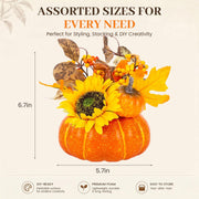 DomeStar Artificial Pumpkin, Medium 5.7 x 6.7 Inches, Orange