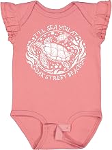 inktastic I'll Sea You At Oak Street Beach Baby Flutter Sleeve Bodysuit