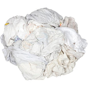 25 Lb. Box Recycled Cut Rags by Global Industrial – White, Model R2-W50-25