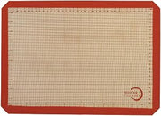 Mercer Culinary Silicone Bake Mat, Half Size, 11 7/8-Inch by 16 1/2-Inch, Orange border