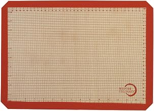 Mercer Culinary Silicone Bake Mat, Half Size, 11 7/8-Inch by 16 1/2-Inch, Orange border