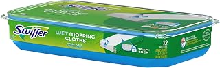 Swiffer Sweeper Wet Mopping Pad Refills for Floor Mop Open Window Fresh Scent 12 Count(Pack of 6)