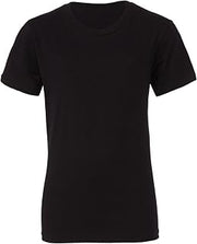 BELLA+CANVAS Bella + Canvas Youth Jersey Short Sleeve Tee (M) (Black)